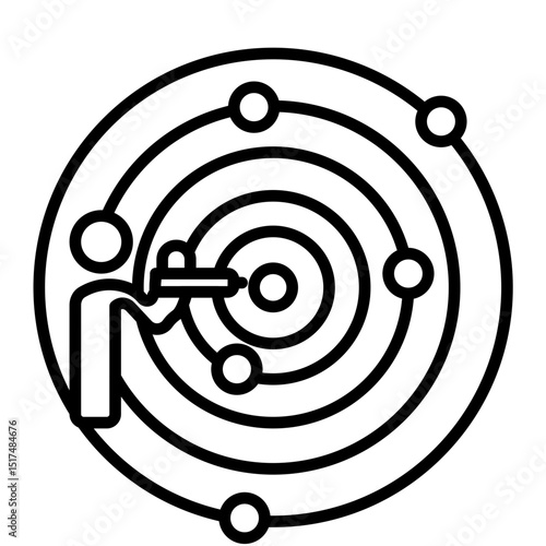 Shooting Range Vector Icon
