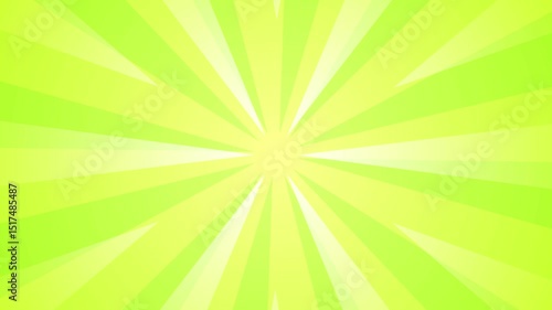 Green Animation Background, Seamless Rotating Sunburst Animated Background Loop in Green Color