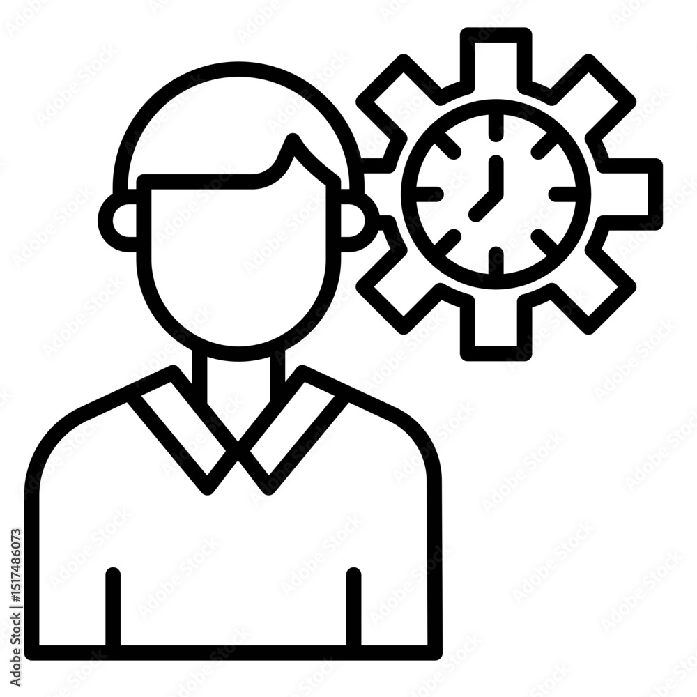 Time Management Vector Icon Time Management Vector Icon