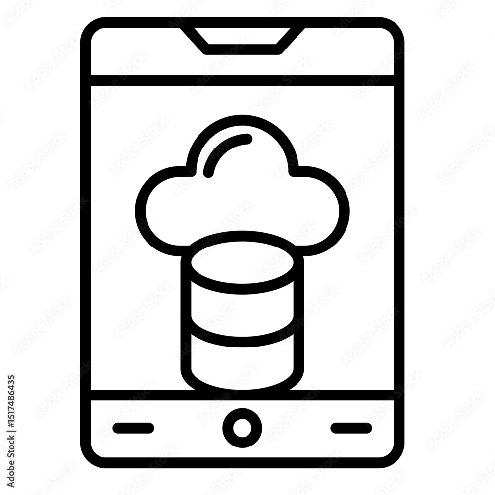 Cloud Data Vector Icon Cloud Data Vector Icon