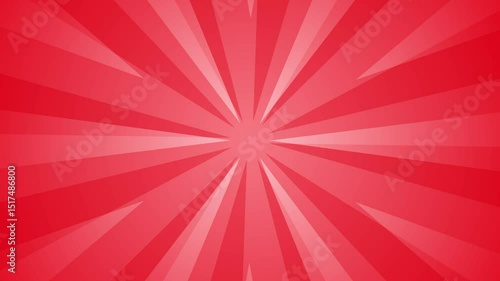 Red Animation Background, Seamless Rotating Sunburst Animated Background Loop in Red Color