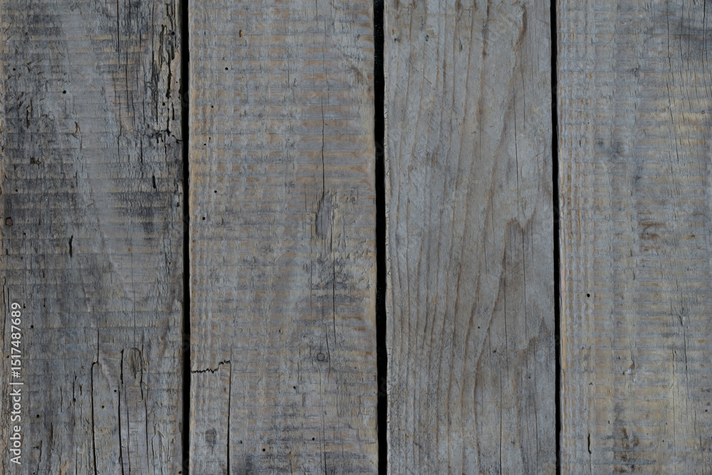 Naklejka premium Rustic wooden plank background texture for design or greeting backdrop, top view flat lay composition with natural wood surface