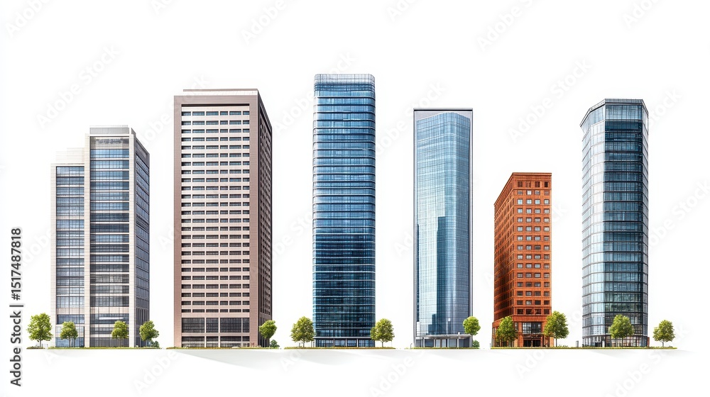 Modern skyscrapers: diverse architectural styles and urban design concepts Modern skyscrapers: diverse architectural styles and urban design concepts