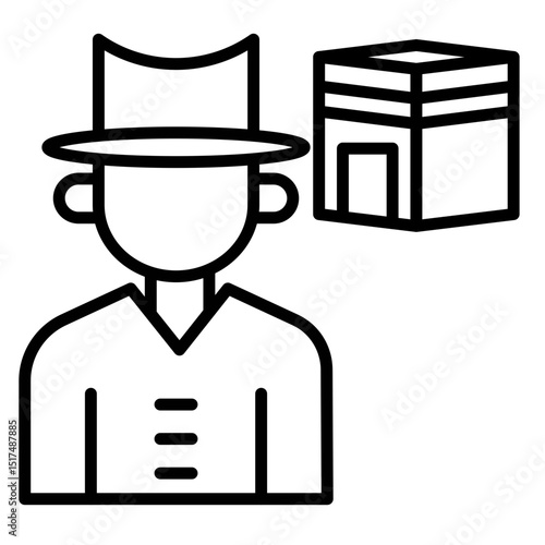 Pilgrim Vector Icon