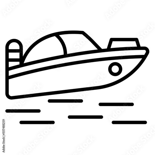 Motorboat Vector Icon