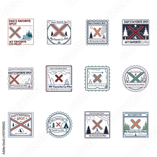 "Dad's Favorite Spot & My Favorite Co-Pilot" Outdoor T-Shirt Bundle