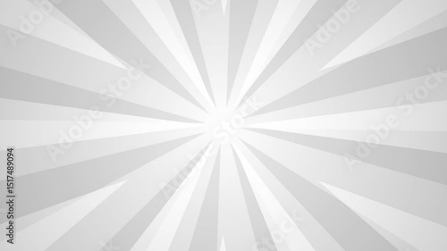 White Animation Background, Seamless Rotating Sunburst Animated Background Loop in White Color