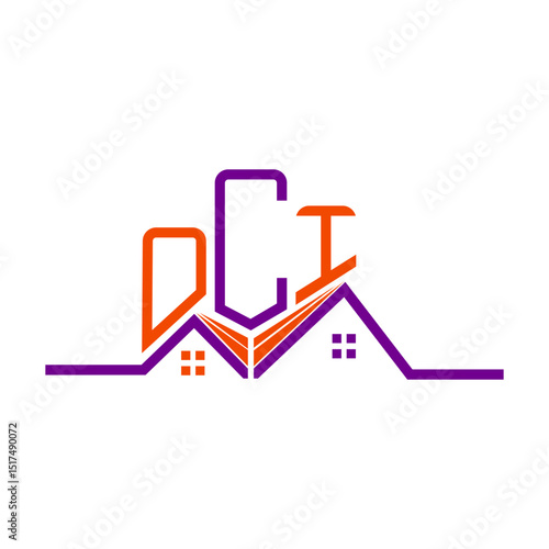 OCI Real State logo design, OCI simple and modern logo. OCI luxurious alphabet design