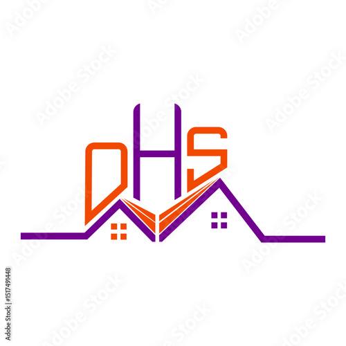 OHS Real State logo design, OHS simple and modern logo. OHS luxurious alphabet design