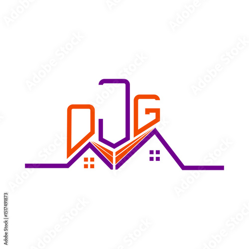 OJG Real State logo design, OJG simple and modern logo. OJG luxurious alphabet design