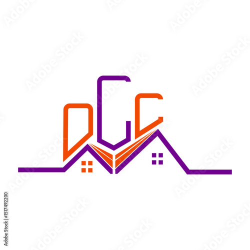 OLL Real State logo design, OLL simple and modern logo. OLL luxurious alphabet design