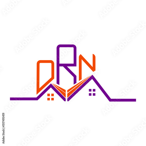 ORN Real State logo design, ORN simple and modern logo. ORN luxurious alphabet design