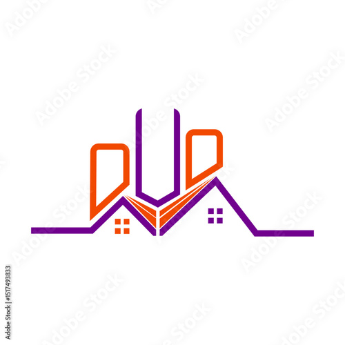 OUO Real State logo design, OUO simple and modern logo. OUO luxurious alphabet design