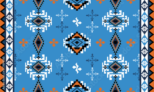 Geometric shapes traditional turkish carpet