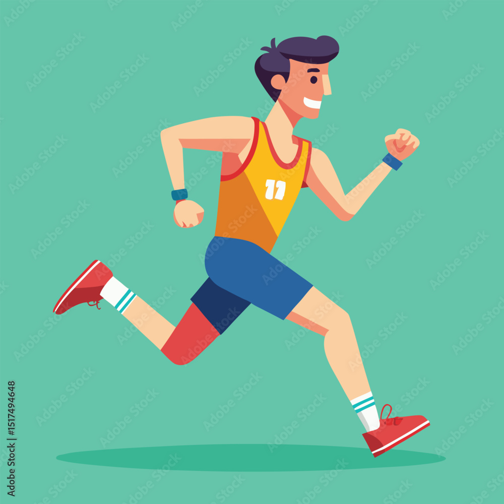Marathon run vector Marathon run vector