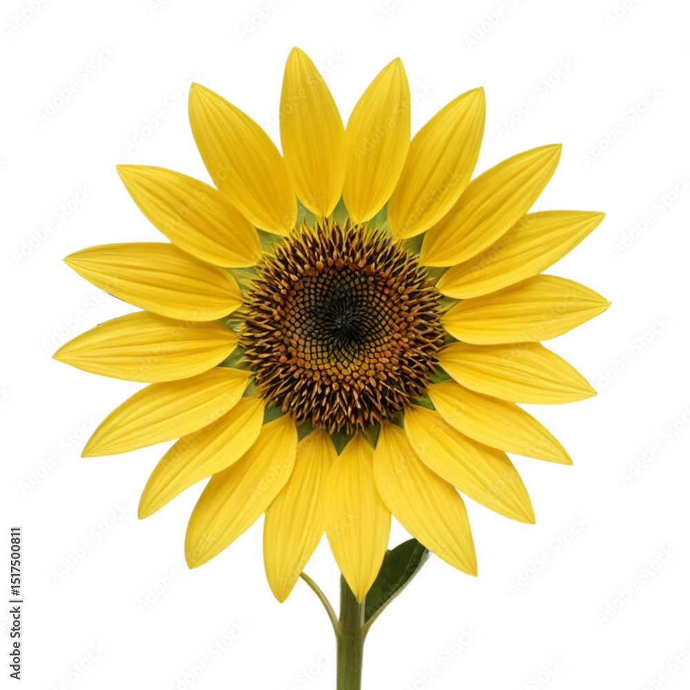 Naklejka premium sunflower isolated on white background
