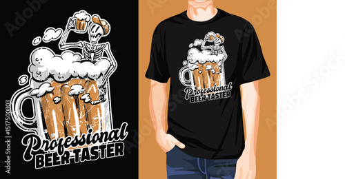 Professional beer taster vintage t-shirt