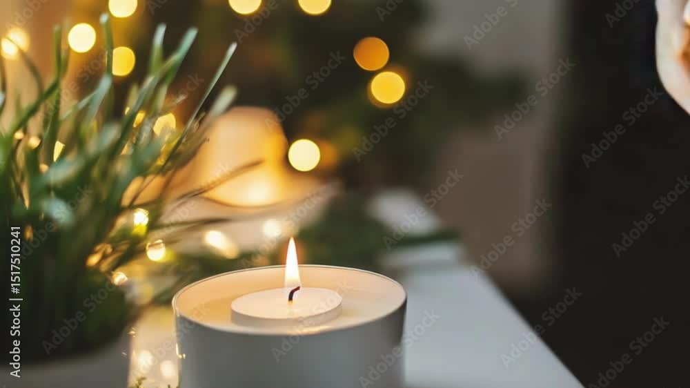 Cozy Christmas candle lighting Cozy Christmas candle lighting