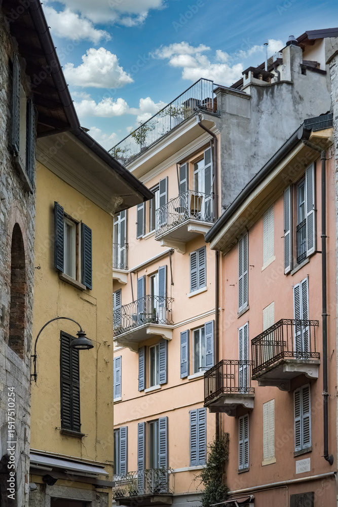 Bellagio village, Como lake in Italy, typical houses in the historic center
Bellagio village, Como lake in Italy, typical houses in the historic center