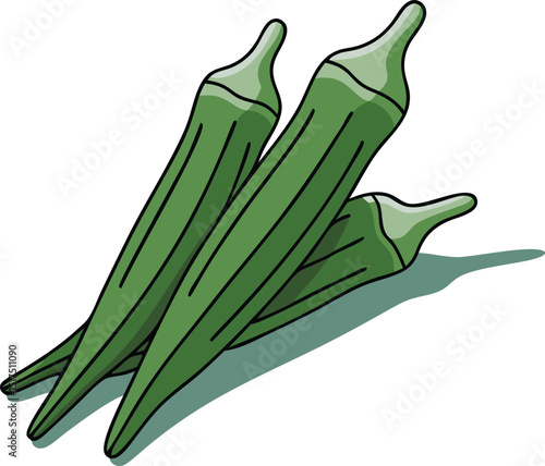 Vibrant Okra Trio