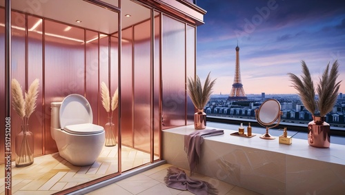 luxury interior of a modern bathroom