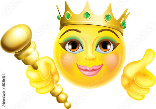 Queen Princess Emoticon Gol...