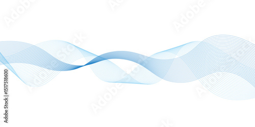 ウェーブ　曲線　背景　波　青　ベクター