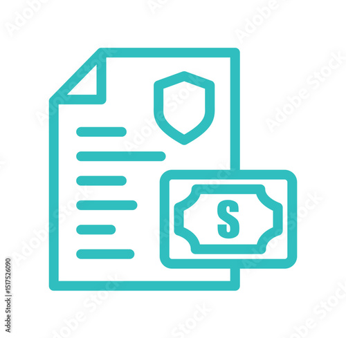 Customer support representative with headset and shield icon. Digital insurance icon cyber security symbols concept.