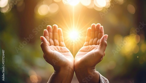 Inner Light Symbolism in Cupped Hands, inner light healing, inner light strength, inner light mindfulness, hands holding sacred light in spiritual meditation