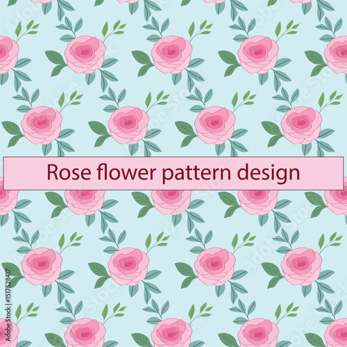 seamless pink rose pattern design