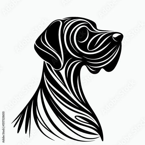 Wallpaper Mural Great Dane head in black and white Torontodigital.ca