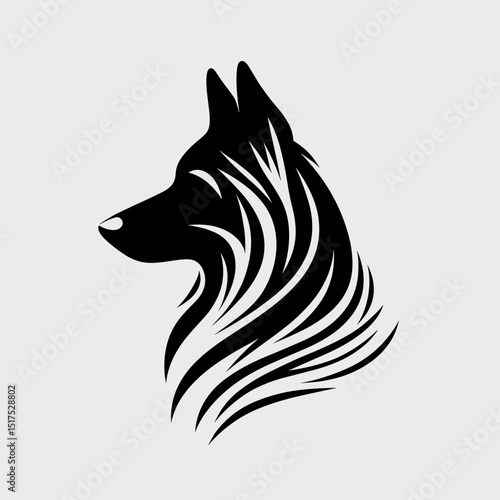 German Shepherd stylized vector
