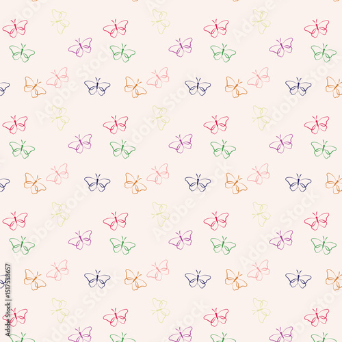 Butterfly seamless pattern design for fabric