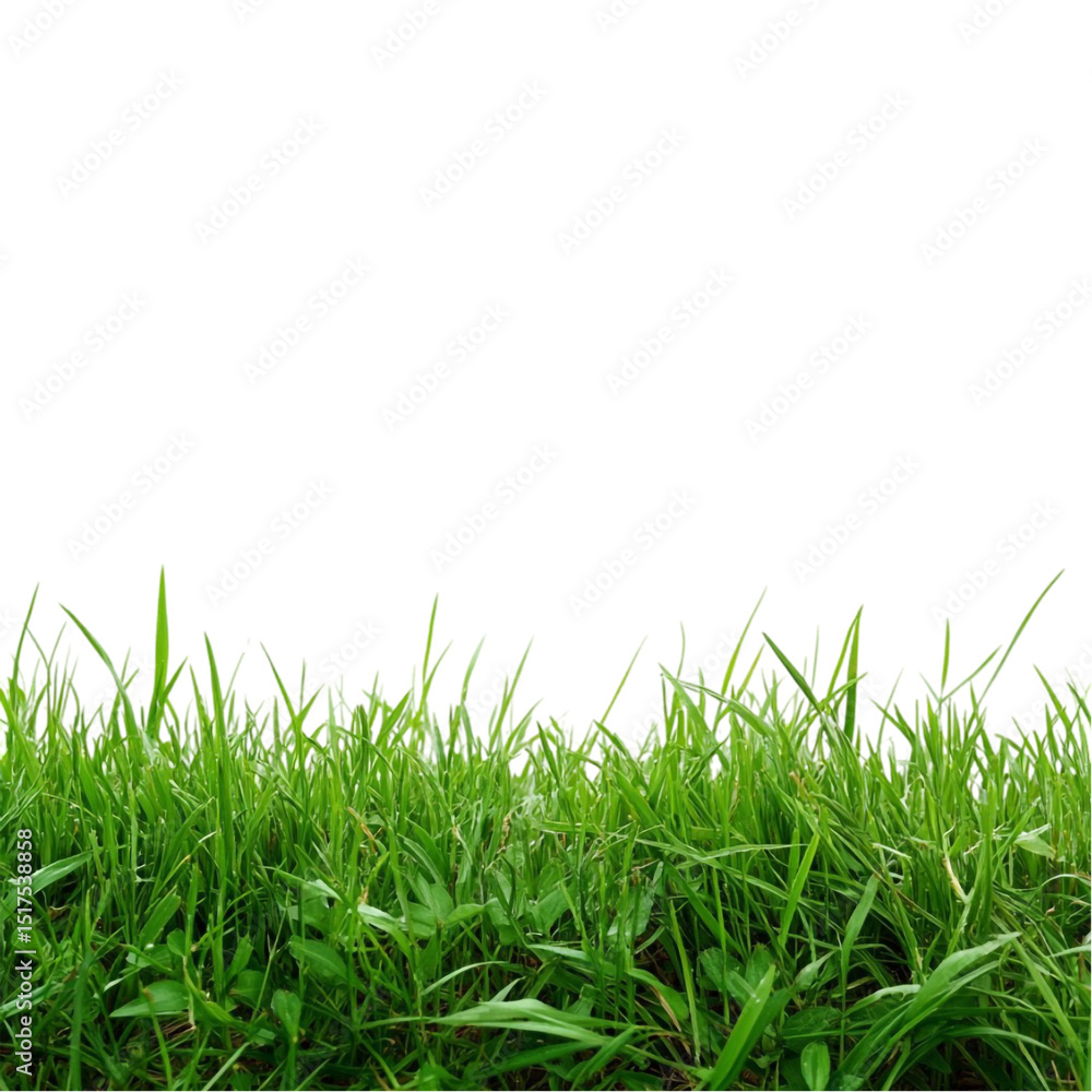 Fototapeta premium Green grass with abstract colorful design behind it