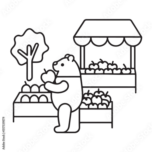 Cozy bear coloring book, cozy bear coloring pages, black  & white, line art, victor illustration, bold & easy coloring pages, coloring book, coloring pages, christmas, halloween, animals, bear art