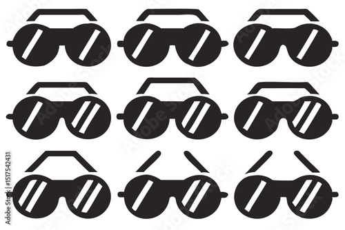 set of different sunglass