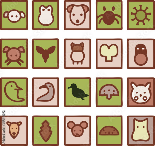 seamless pattern with funny animals