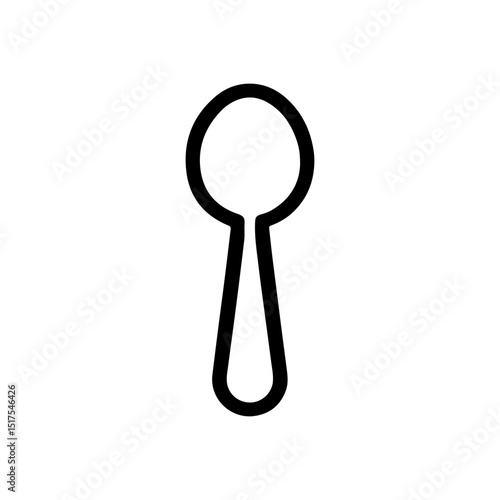 Wallpaper Mural Black and White Outline of Spoon Torontodigital.ca