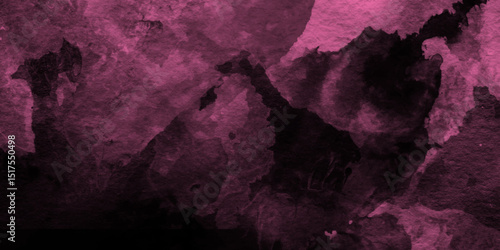 Vibrant purple watercolor textures on deep black background, blending abstract fluid patterns, smoky gradients, artistic brush strokes, digital painting effects, and modern creative design.