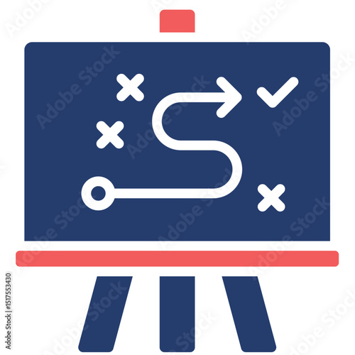 Project Roadmap solid color icon