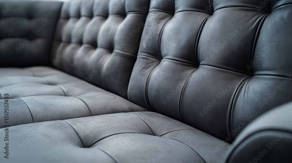 Fototapeta premium gray comfortable sofa in modern apartment