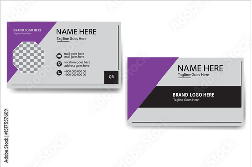 Modern clean professional corporate business card design or company brochure design template with variation keywords.