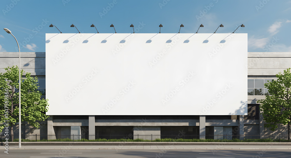 Obraz premium Expansive Stadium with LED Billboard