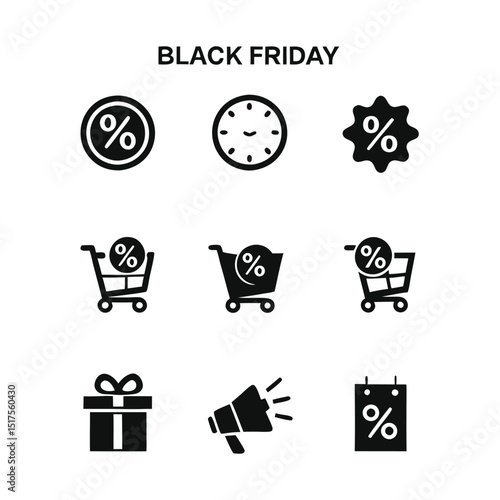 Design a set Black friday icon