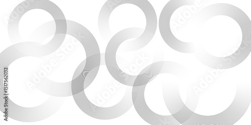 Abstract background with circle white abstract geometric background with soft light white paper circle. line with architecture futuristic background minimal concept vector illustration subtle design. 