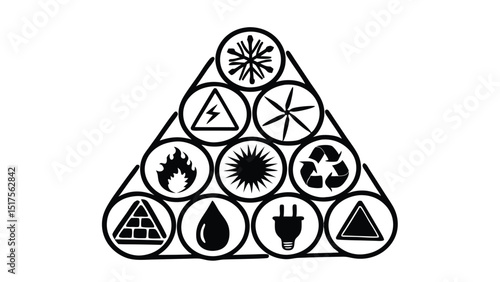 vector illustration of electronics material