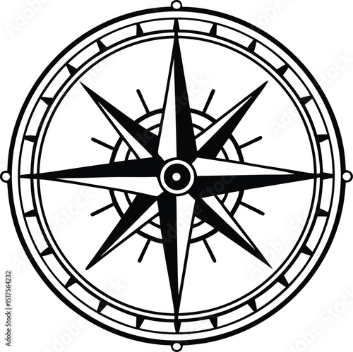 Compas Silhouette vector,Compass with mountain scene SVG PNG Files for cutting machines, digital clipart, hiking, adventure, wunderlust