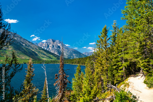Foto Jenny Lake trail at Grand Teton National Park in Wyoming, United States