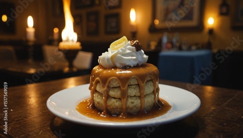 Banana foster New Orleans restaurant flaming dessert