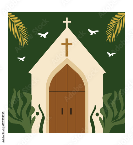 Palm Sunday Triumphal Entry Vector Collection-07